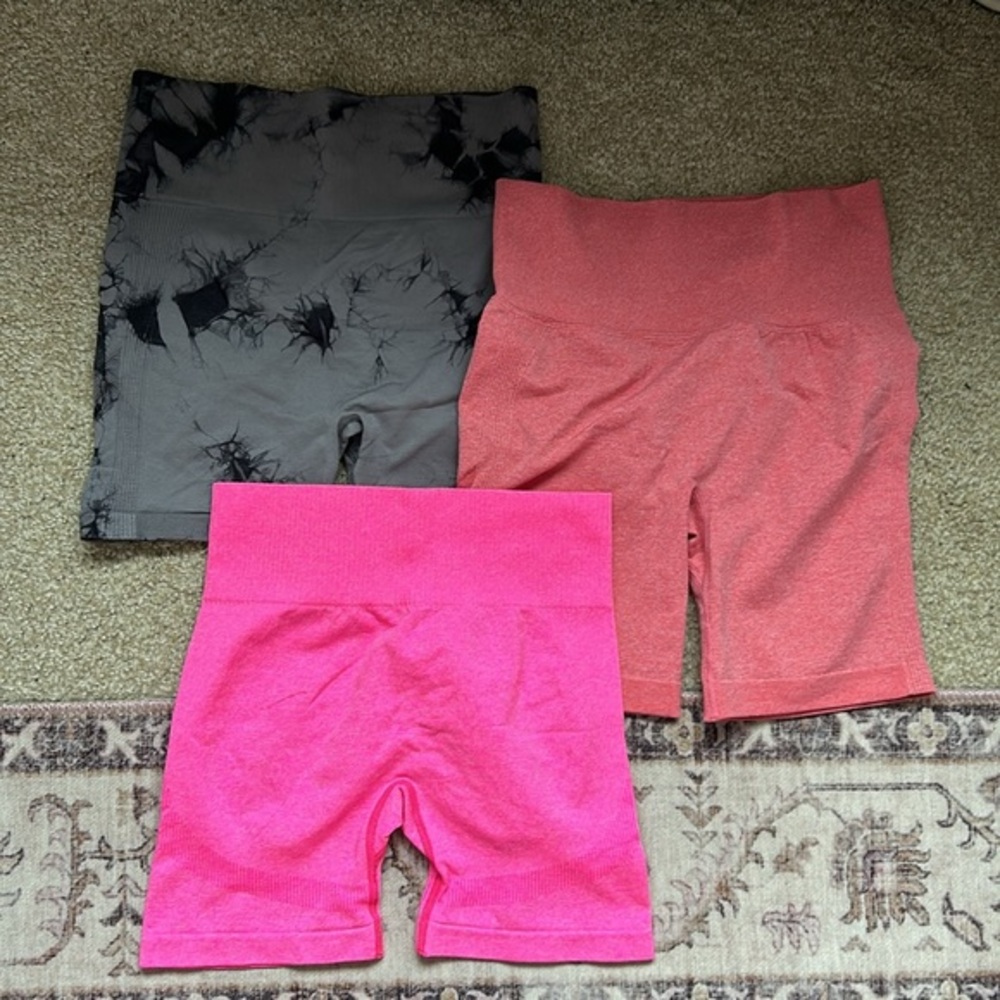 BUNDLE OF 3: Amazon Biker Shorts, Scrunch/Ruched Butt- 3 for the price of 1